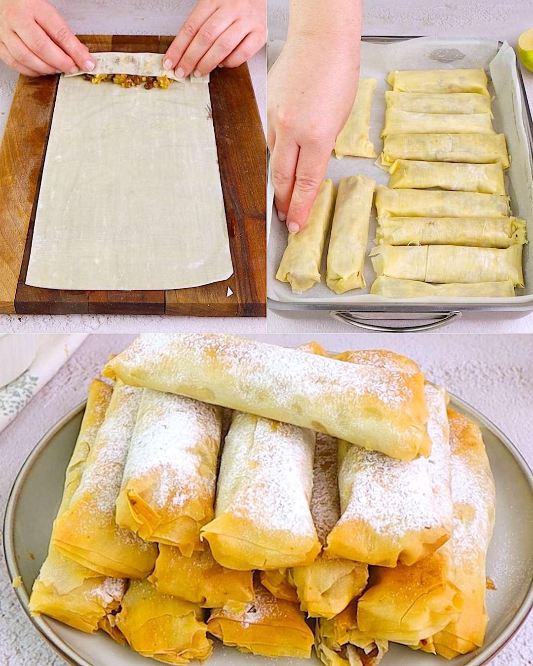 Apple-Filled Crispy Milopitakia Recipe