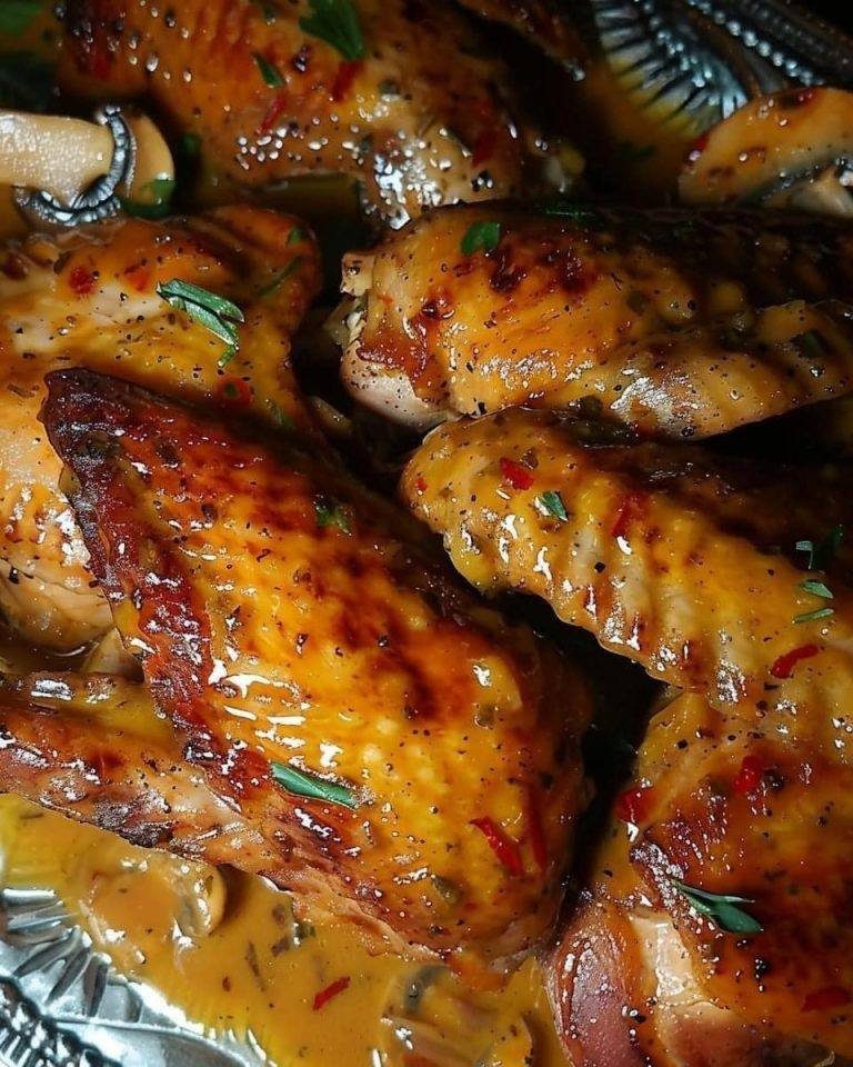TURKEY WINGS WITH MUSHROOM GRAVY