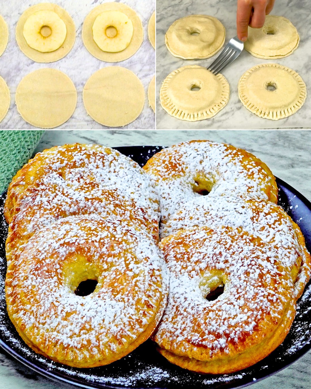 Puff Pastry Apple Doughnuts Recipe