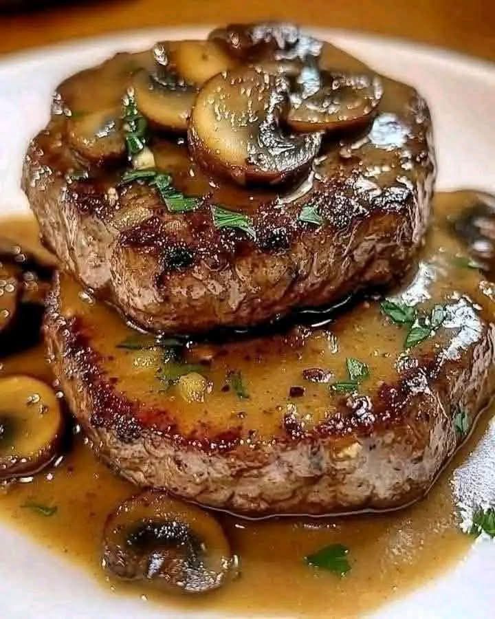 Beef Steaks with Mushroom Sauce