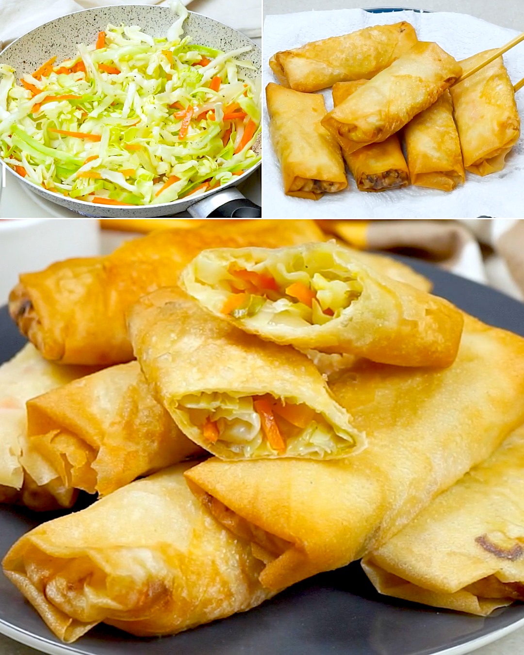 Traditional Chinese Vegetarian Spring Rolls