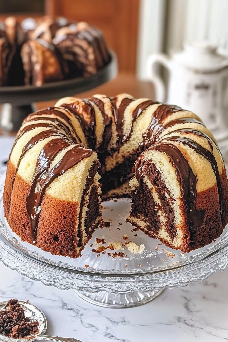 Brownie Swirl Pound Cake