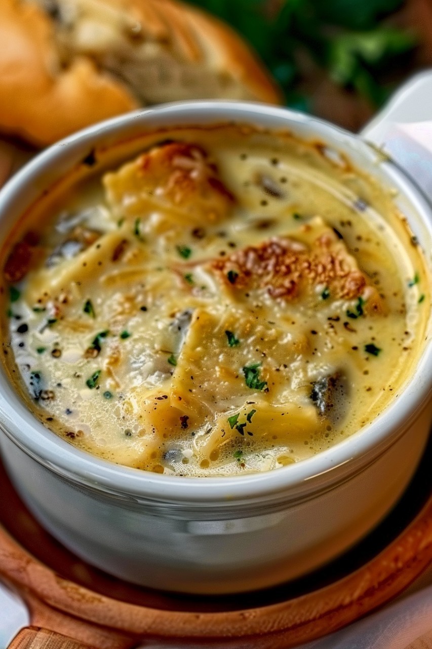 Creamy Alfredo Lasagna Soup