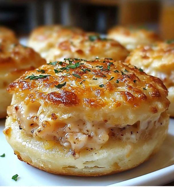 Crab Stuffed Cheddar Bay Biscuits with Lemon Butter