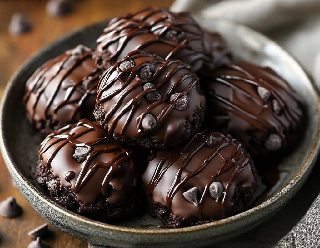 Double Chocolate Fudge Cookies