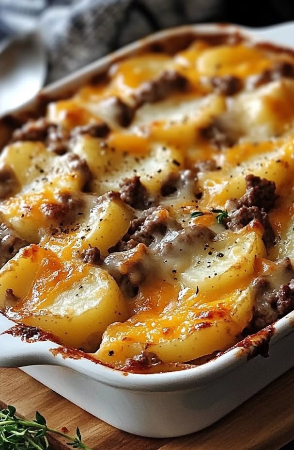 Farmhouse Hamburger and Potato Bake – Cozy Comfort in a Dish