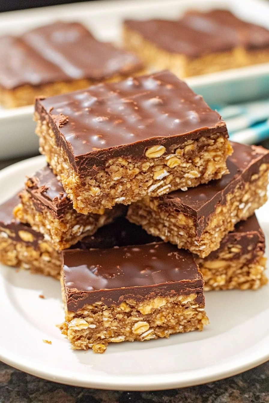 Chocolate Peanut Butter Oatmeal Bars