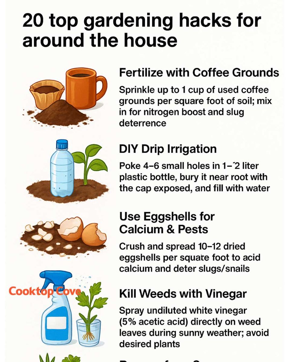 20 top gardening hacks for around the house