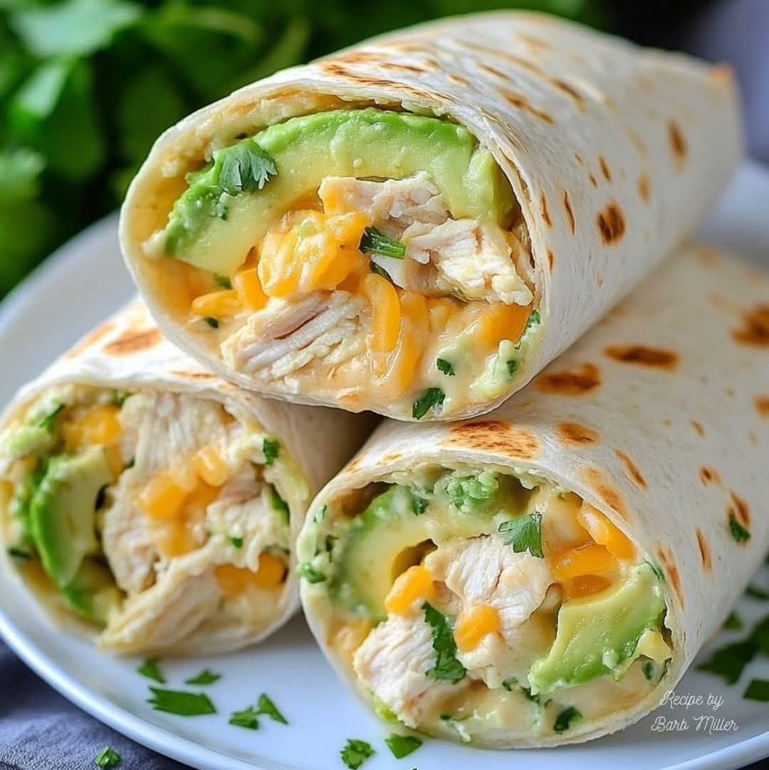 Chicken Avocado Ranch Burritos