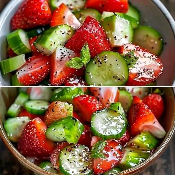 Strawberry Cucumber Salad