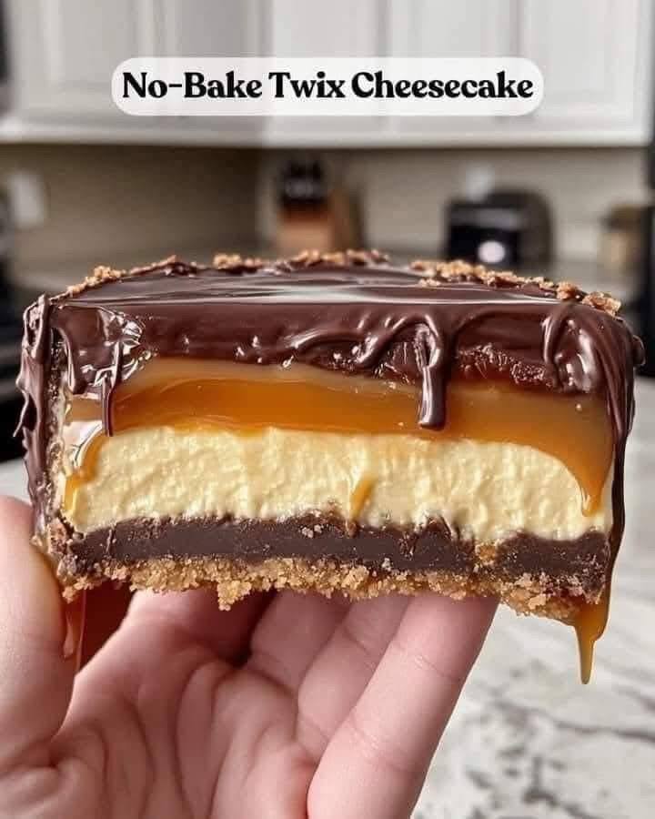 Best Homemade No-Bake Twix Cheesecake