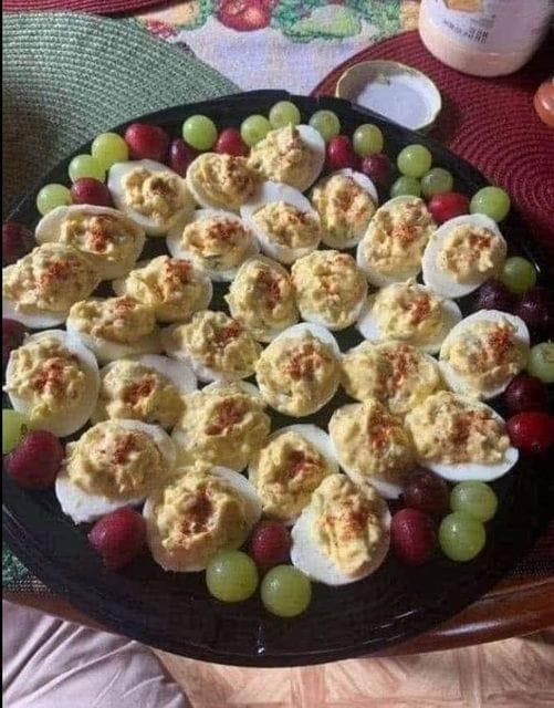 Loaded deviled eggs