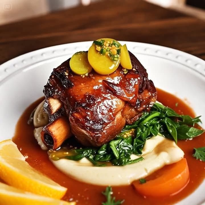 Glazed Lamb Shank Elegance