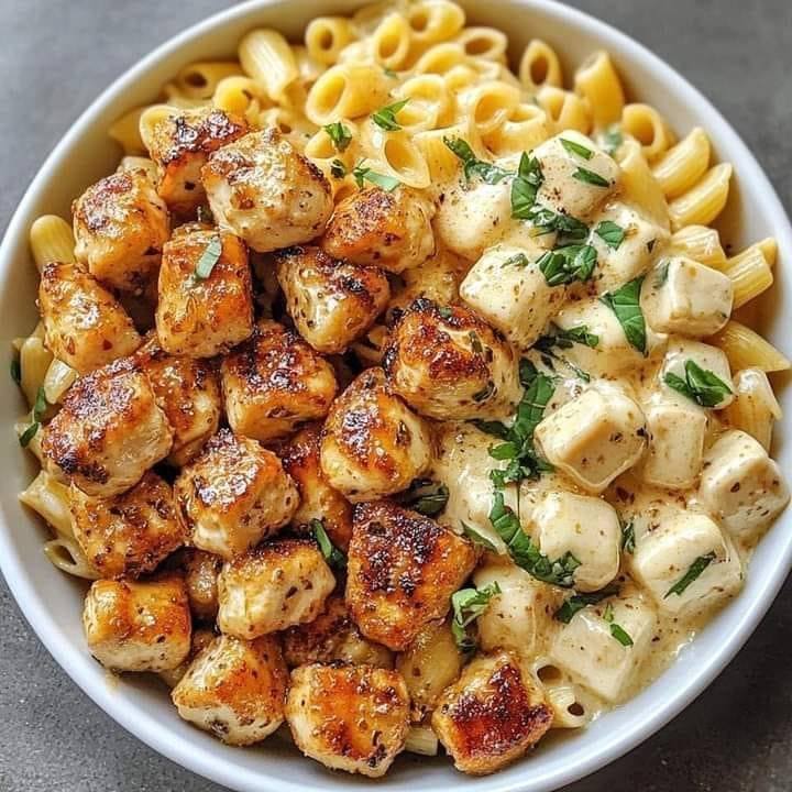 Garlic Butter Chicken Bites with Creamy