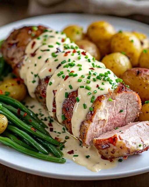 Filet Mignon Fondant with Boursin and Velvety Cream au
