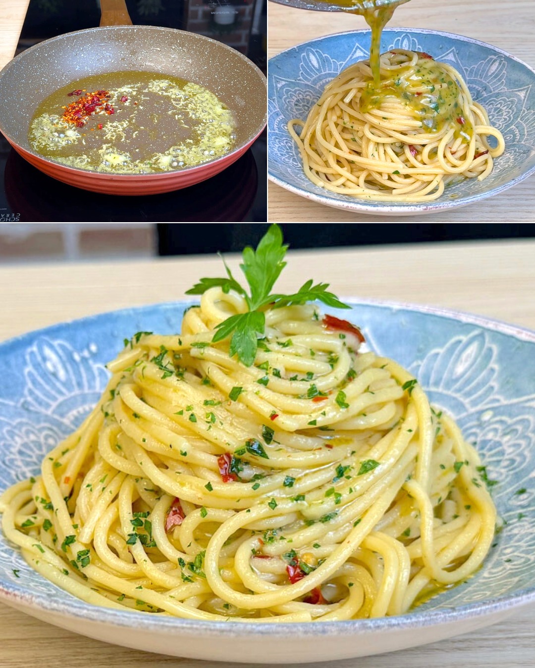 Spaghetti Aglio e Olio (Traditional Recipe)