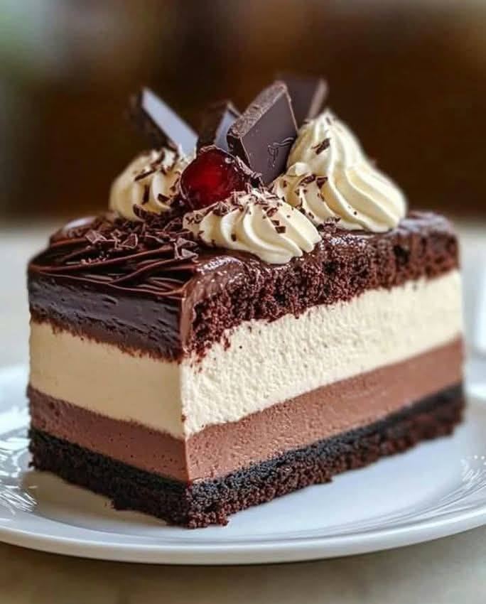 Triple Chocolate Mousse Cake