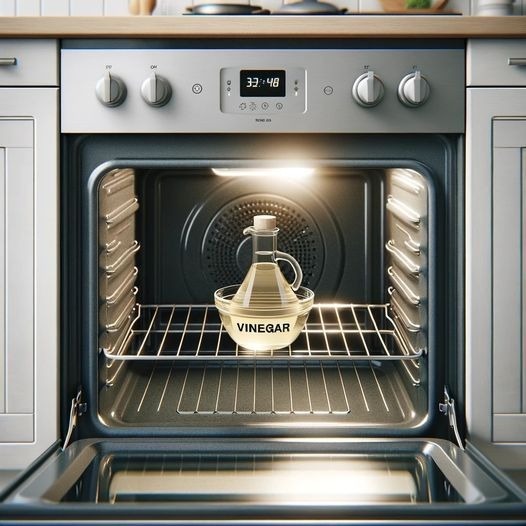 Simply placing a bowl of vinegar in the oven can permanently eliminate this issue.
