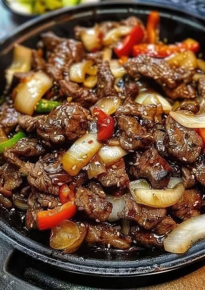 Best Sizzling Chinese Pepper Steak with Onions
