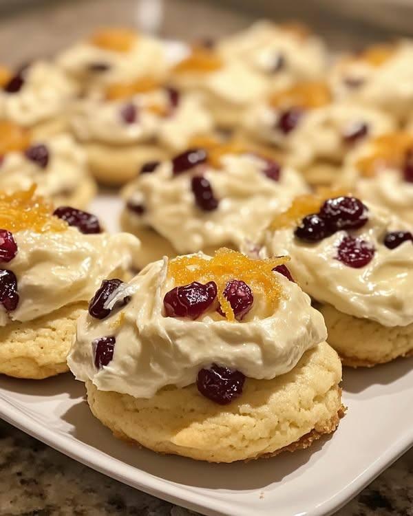 Zesty Orange Cranberry Ricotta Cookies