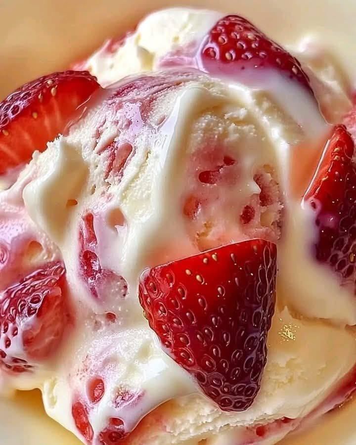 Strawberry Vanilla Dream Ice Cream Delight