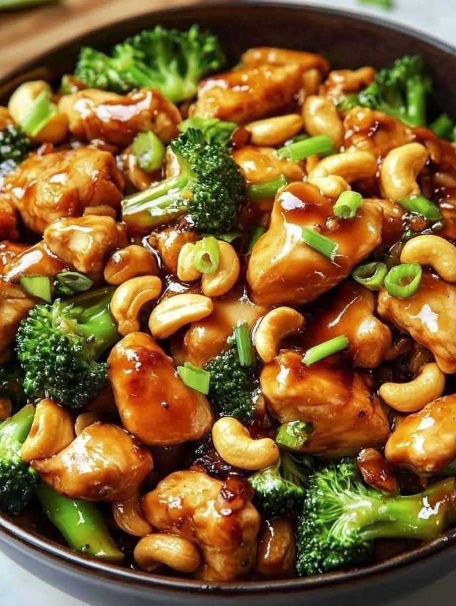 Cashew chicken and broccoli stir fry recipe