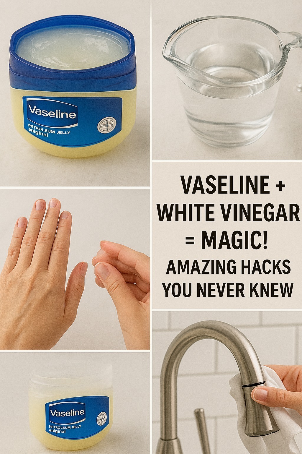 Vaseline + White Vinegar = Magic! Amazing Hacks You Never Knew