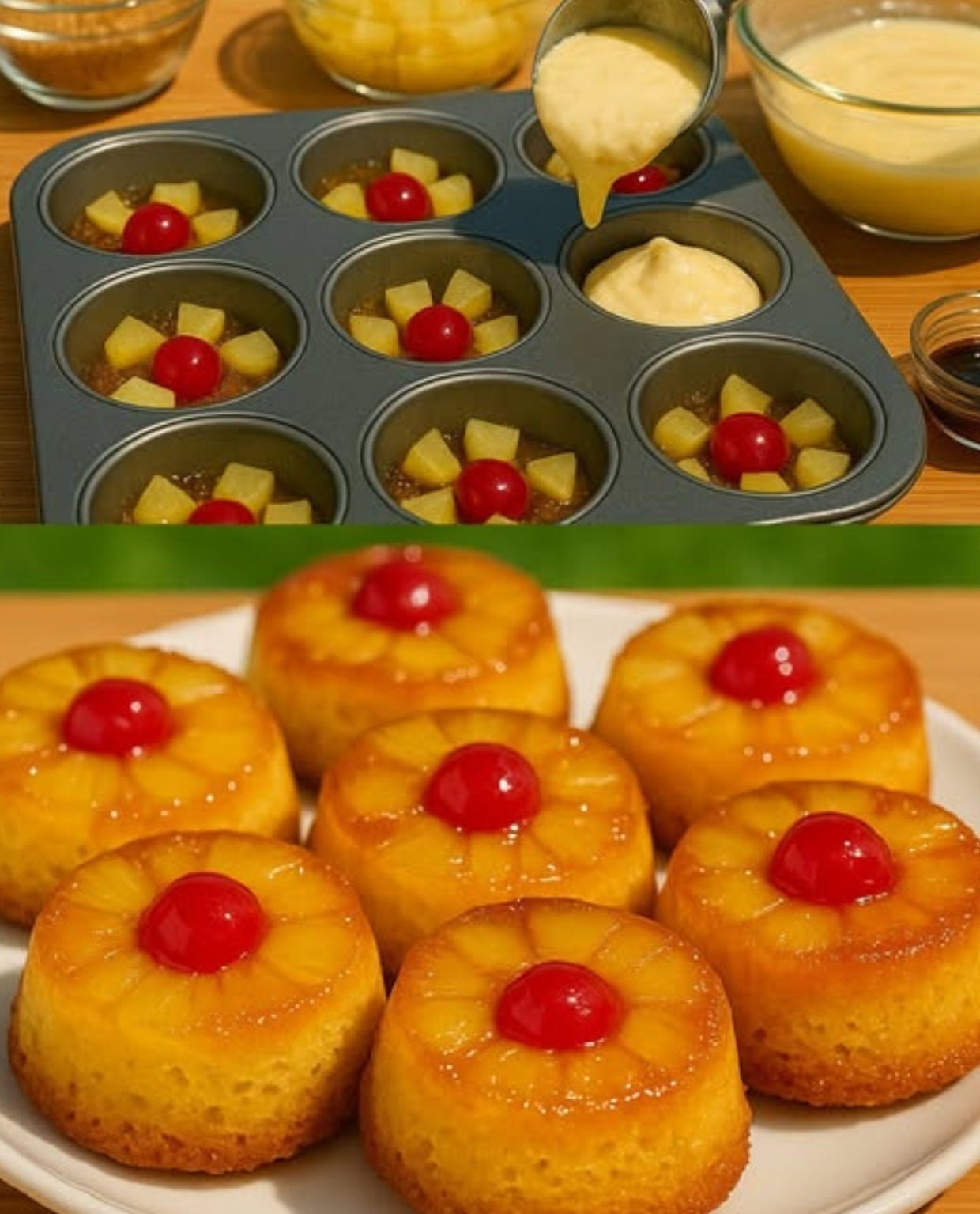 Pineapple Upside Down Cupcakes