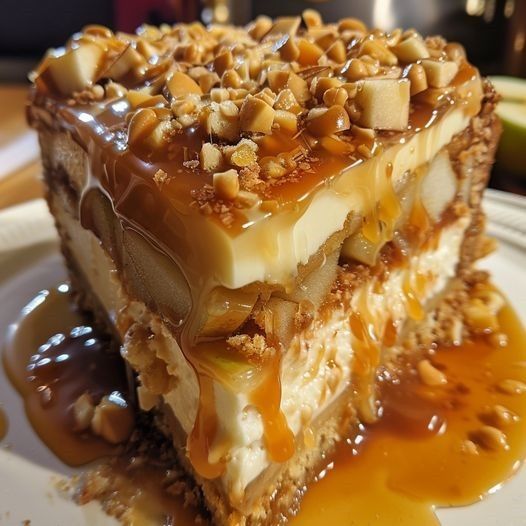 Caramel Apple Cheesecake Cake