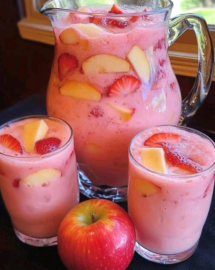 creamy strawberry and apple punch