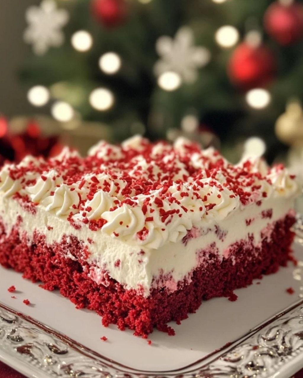  Christmas Red Velvet Poke Cake 