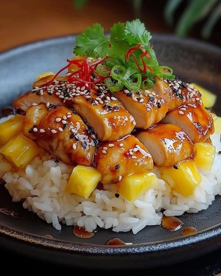 Pineapple Teriyaki Chicken with Rice
