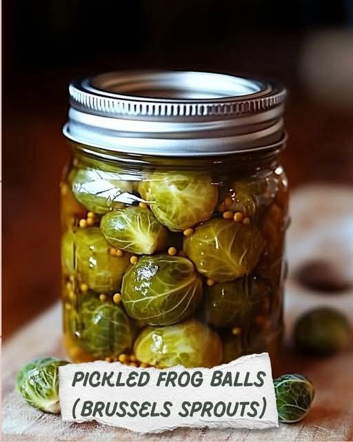 Looking for a crunchy, tangy treat, Try these Pickled Frog Balls (a.k.a. Brussels Sprouts) for a zesty snack that amps up any meal!
