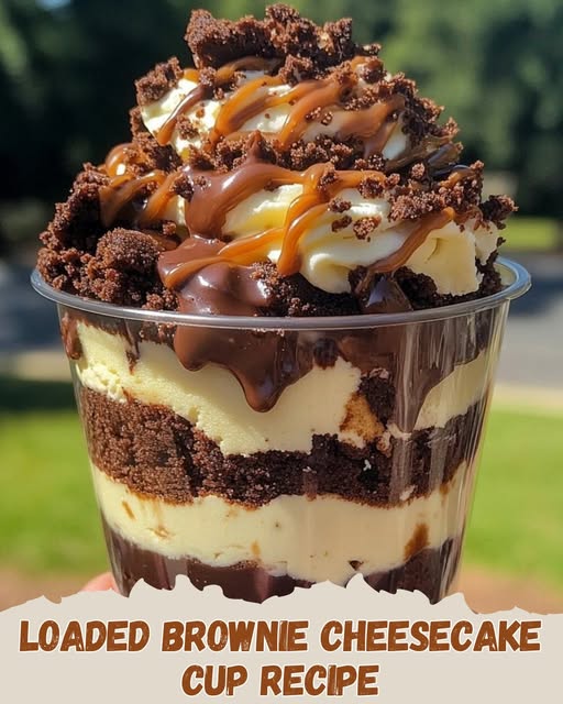 Loaded Brownie Cheesecake Cup Recipe