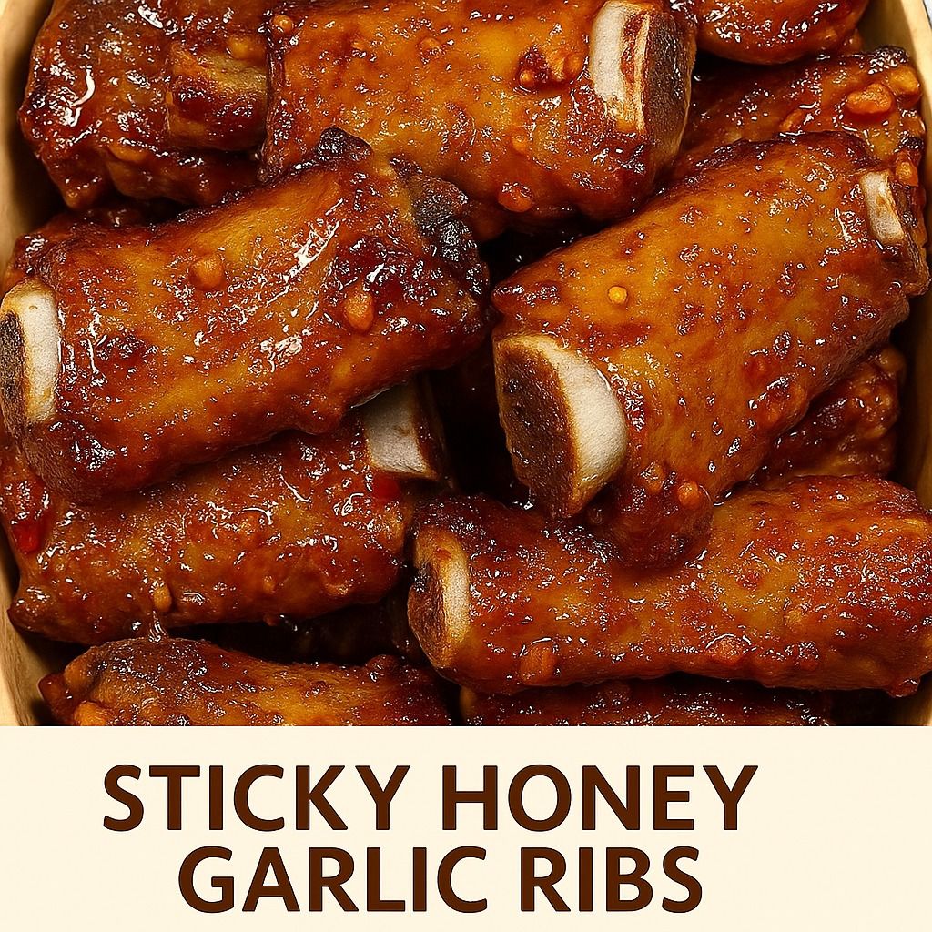 Sticky Honey Garlic Ribs