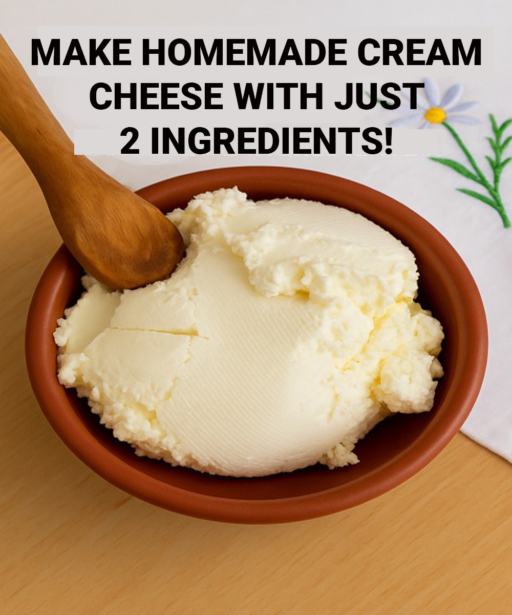 Discover how to make HOMEMADE CREAM CHEESE with just 2 ingredients!