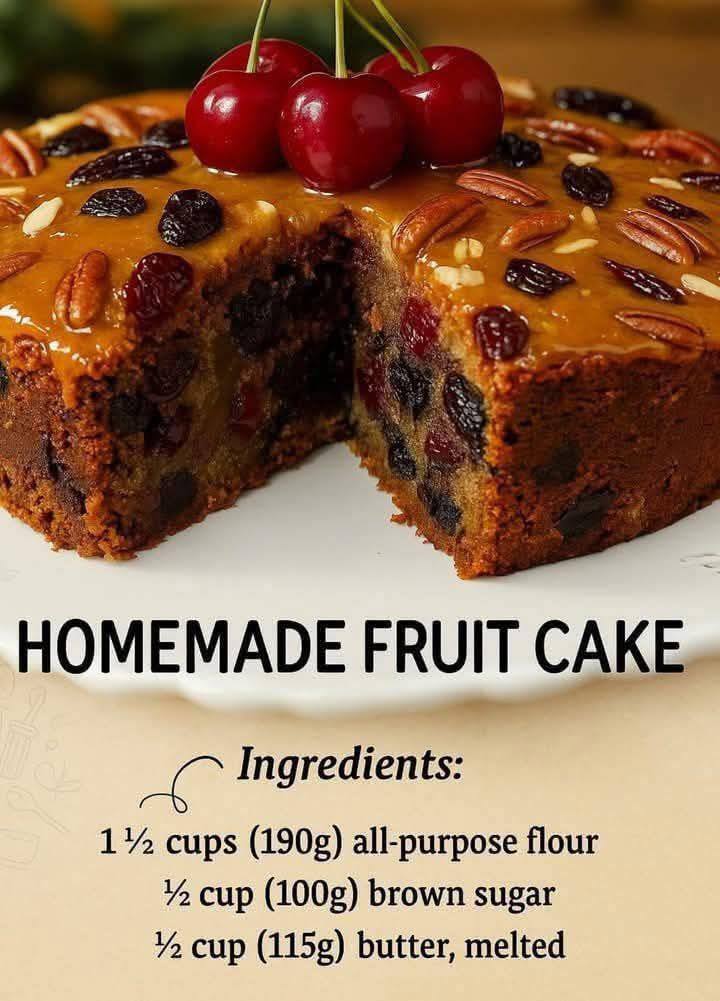 Homemade Fruit Cake Recipe