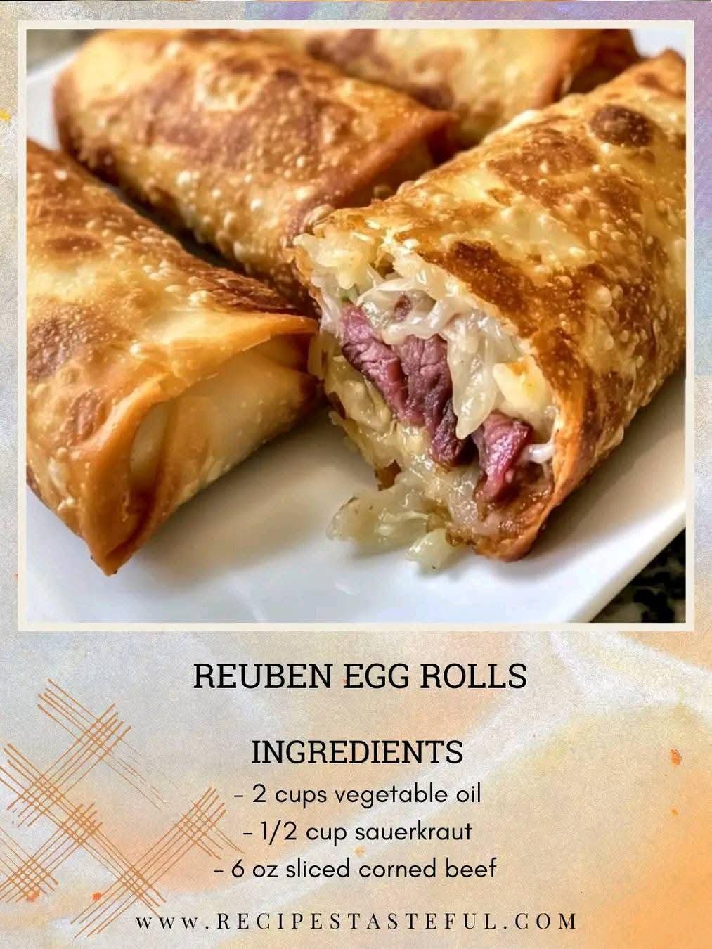  Reuben Egg Rolls