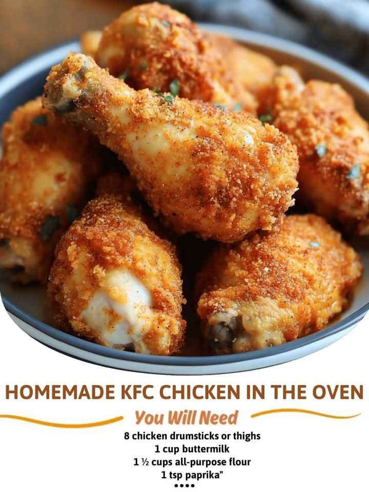 Homemade KFC Chicken in the Oven