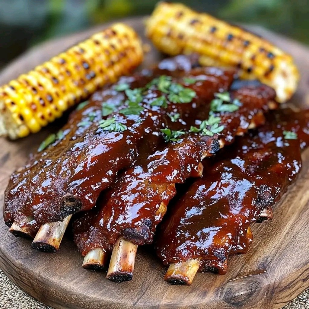 Smoky BBQ Ribs with Grilled Corn