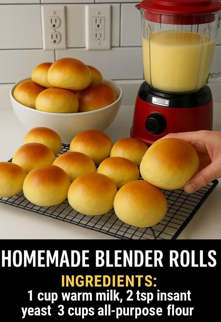 Soft & Fluffy Blender Bread Rolls