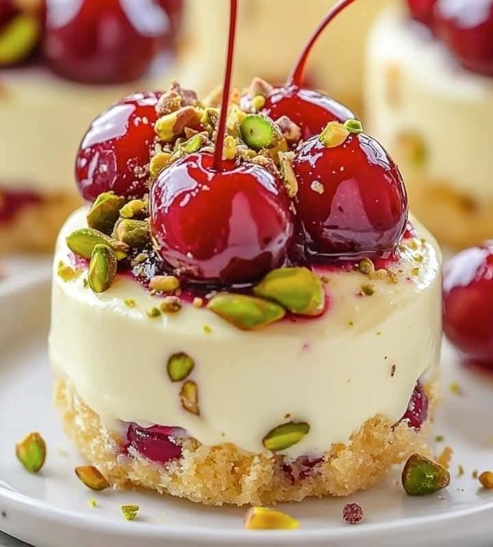 Heavenly Cherry Pistachio Cheesecake Cups