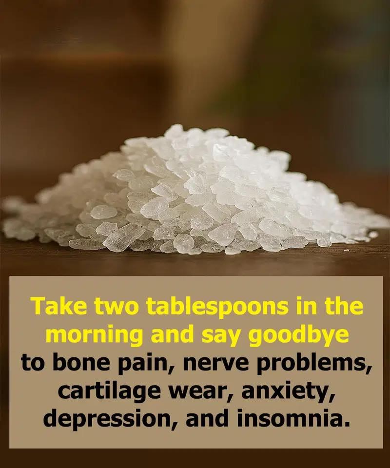 Two tablespoons in the morning and say goodbye to bone pain, nerve problems, cartilage wear, anxiety, depression, and insomnia.