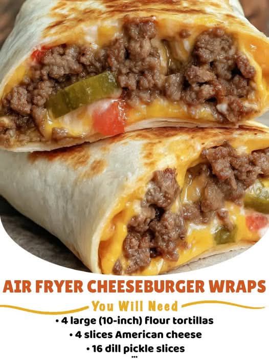 Air Fryer Cheeseburger Wraps – Crispy, Melty, Burger-Inspired Wraps!