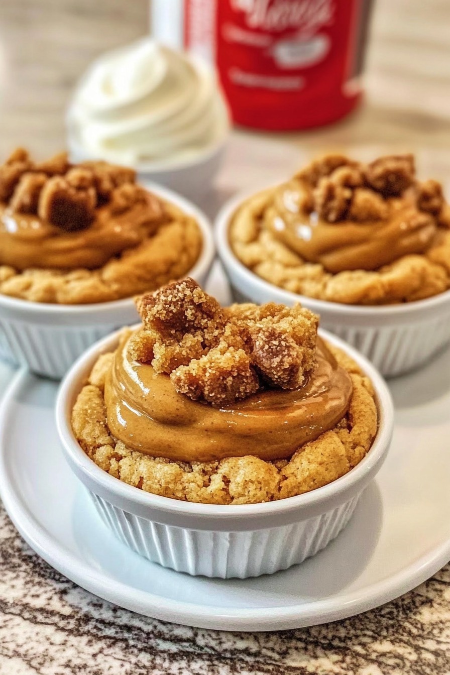 Mini Biscoff Stuffed Cookie Pots 
