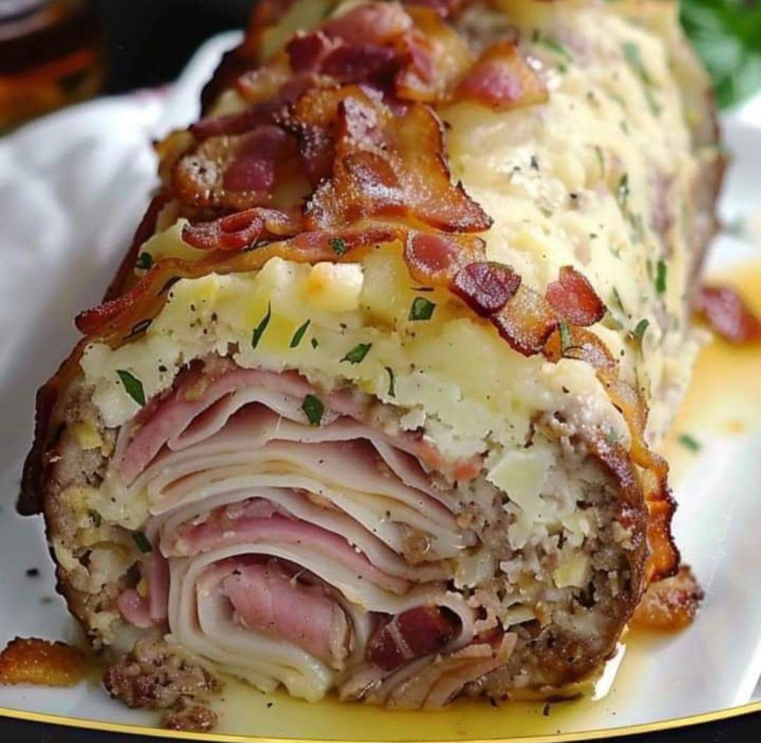 Meatloaf Filled with Mashed Potatoes