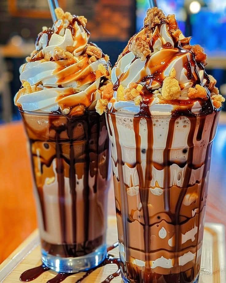 CHOCOLATE CARAMEL CRUNCH MILKSHAKE