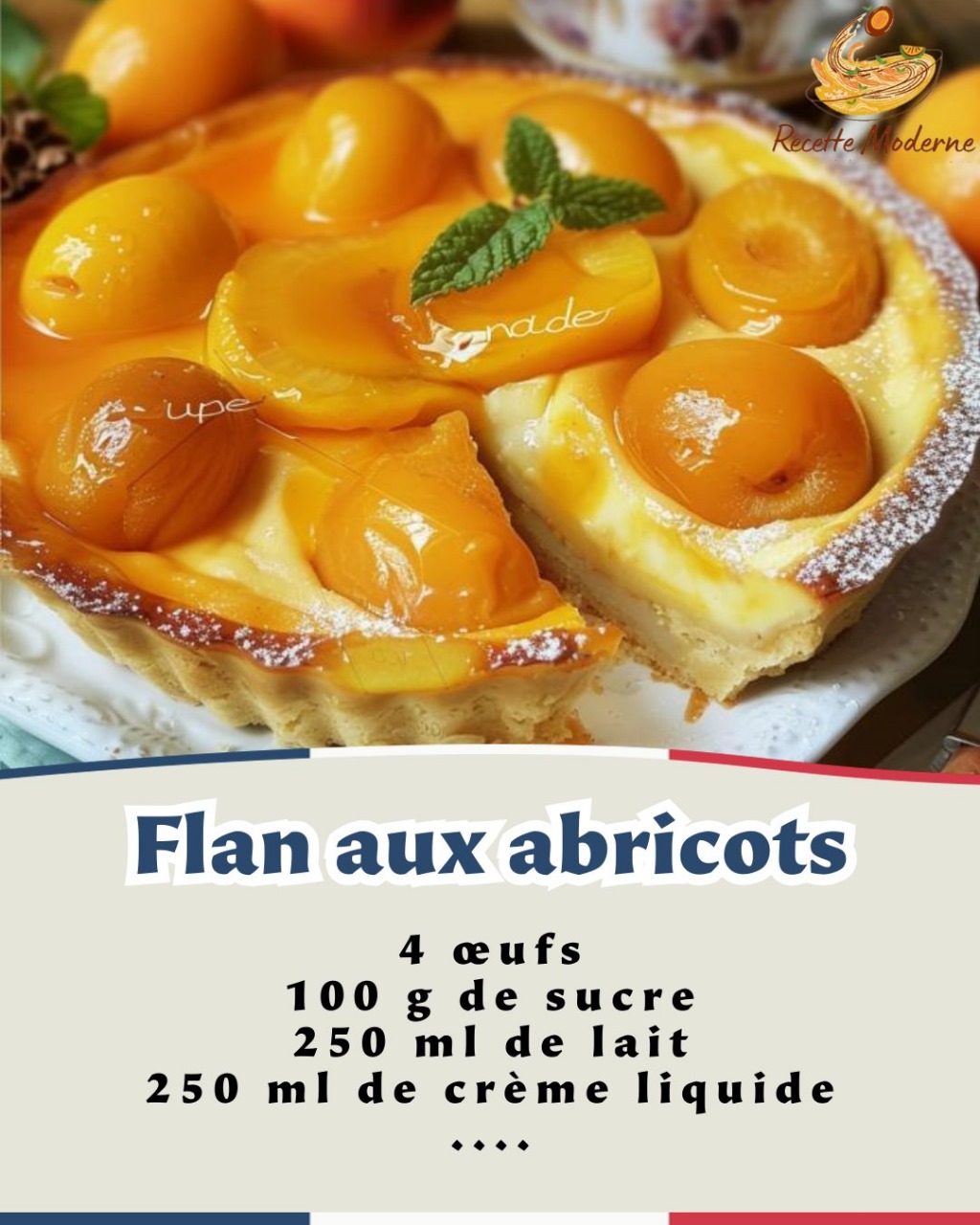 Flan aux abricots