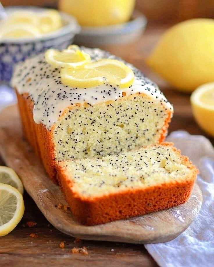 LEMON POPPY SEED LOAF WITH GLAZE