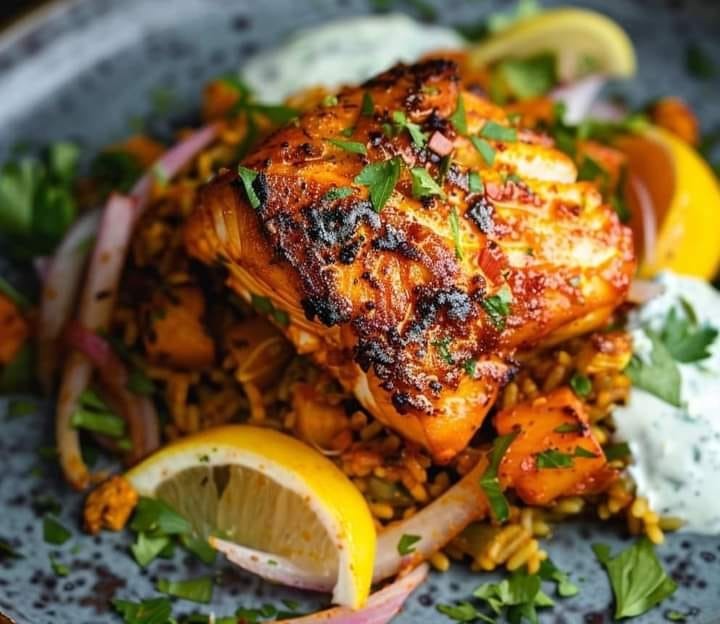 Tandoori cod is a flavorful dish that combines the mild taste of cod with the bold and aromatic spices typical of tandoori cooking.